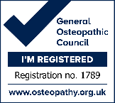 General Osteopathic Council Registration No. 1789